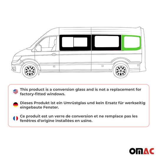 Seitenfenster Sicherheitsglas für MAN TGE 2017-2025 Auto Links L3 Schwarz
