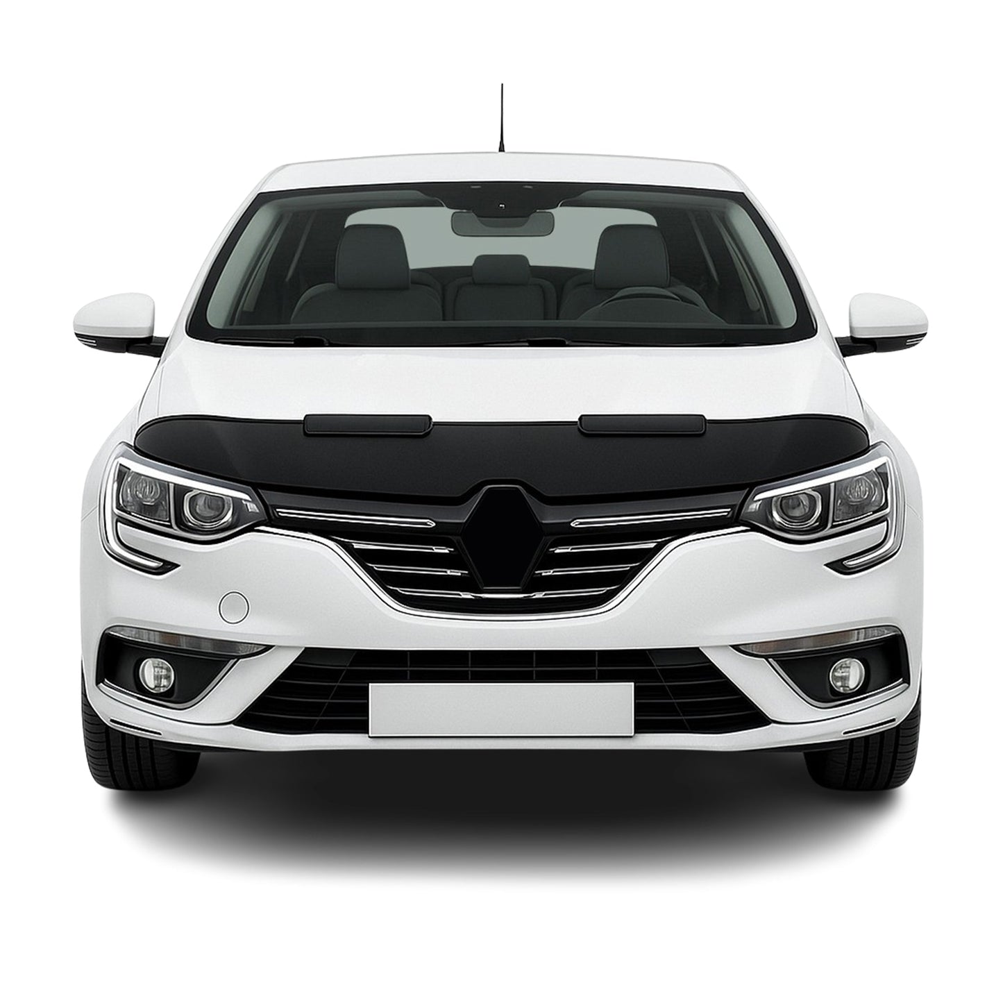 Haubenbra Steinschlagschutz Bonnet Bra für Renault Megane 2016-2025 Schwarz Halb