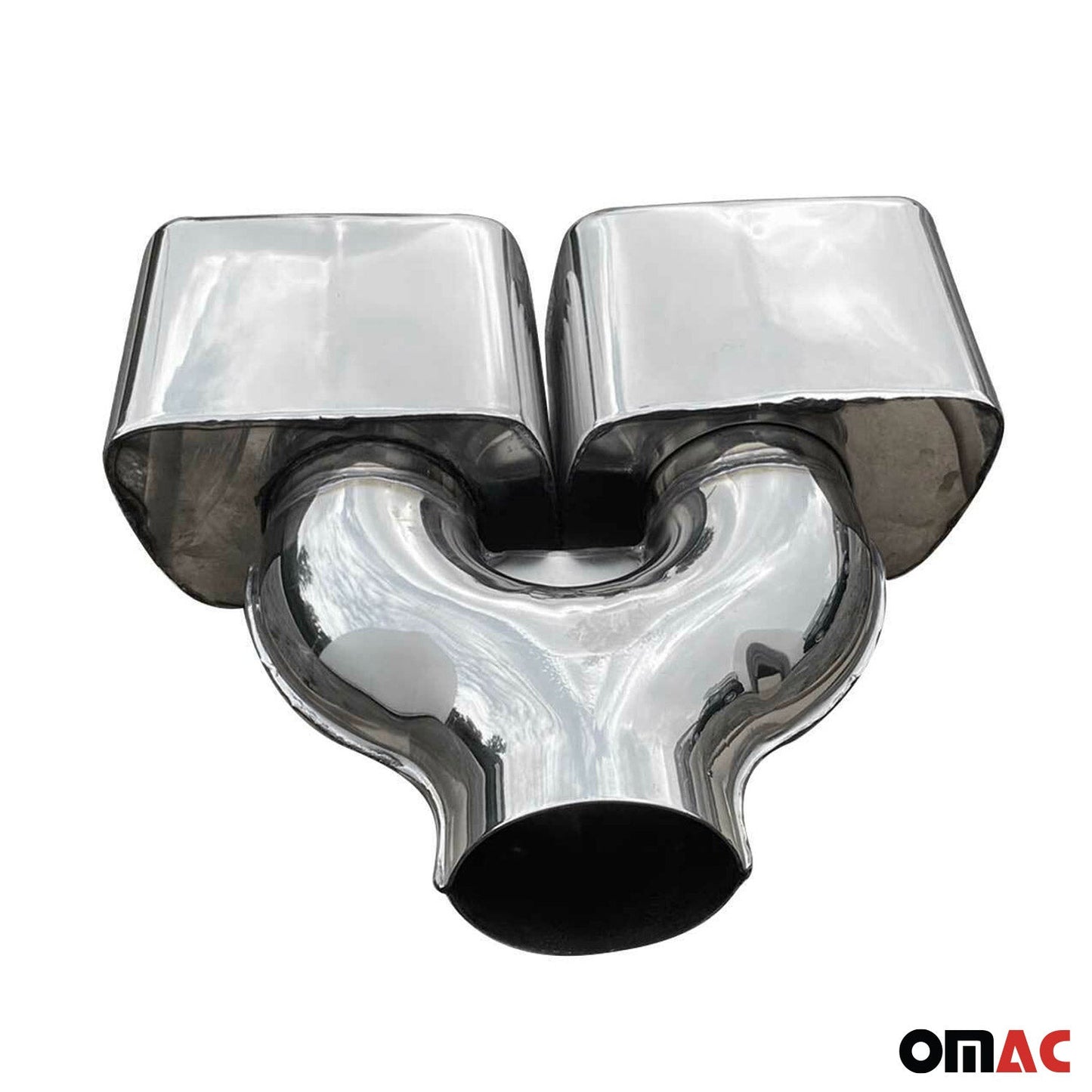 Auspuffblende Endstück Double Output Chrom Edelstahl Doppelendrohr Rechts &Links