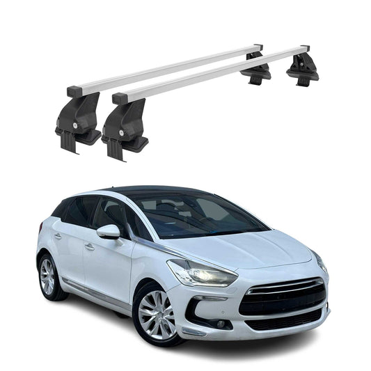 Menabo Dachträger Grundtäger für Citroen DS5 2011-2015 50kg Stahl Silber 2 tlg