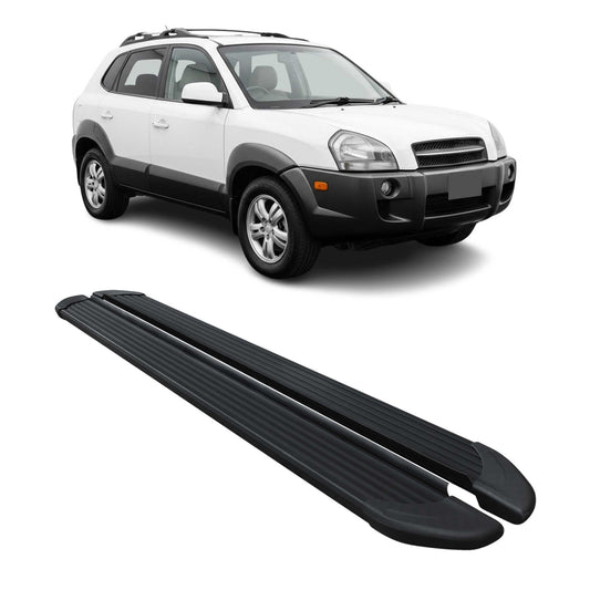 Seitenschweller Trittbretter Schweller für Hyundai Tucson 2004-2009 Alu Schwarz