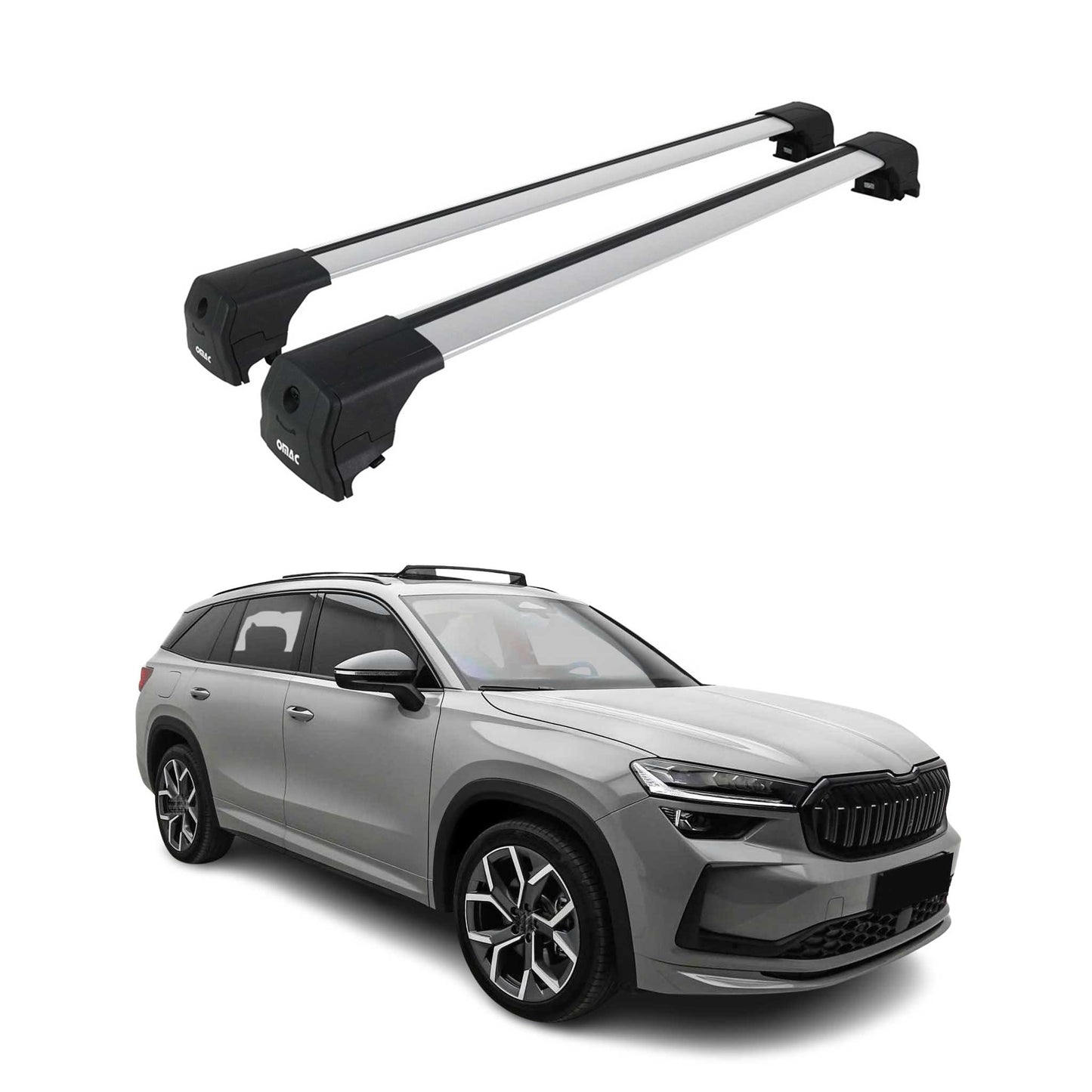 Dachträger für Skoda Kodiaq 2024-2025 / Skoda Superb 2024-2025 Kombi 75kg Grau