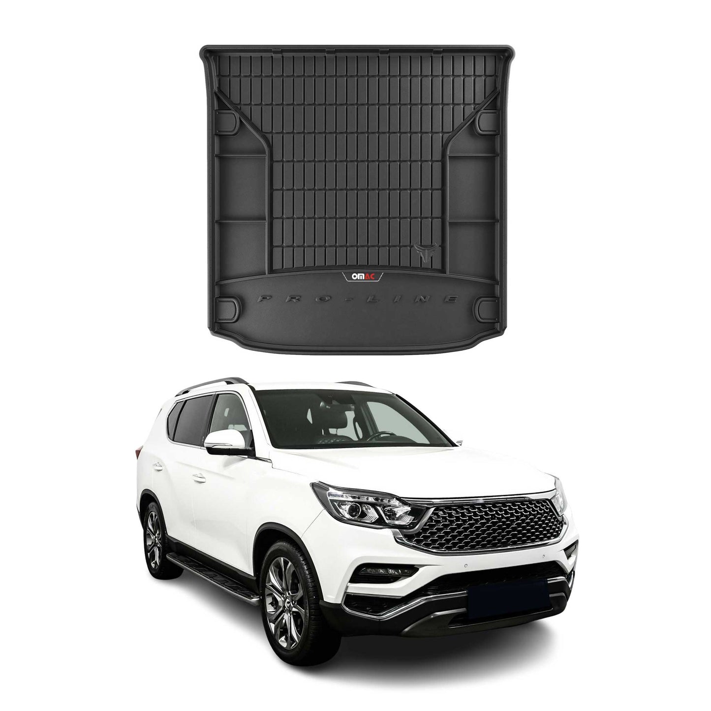 OMAC Gummi Kofferraumwanne für Ssangyong Rexton G4 2017-2025 TPE Laderaumwanne