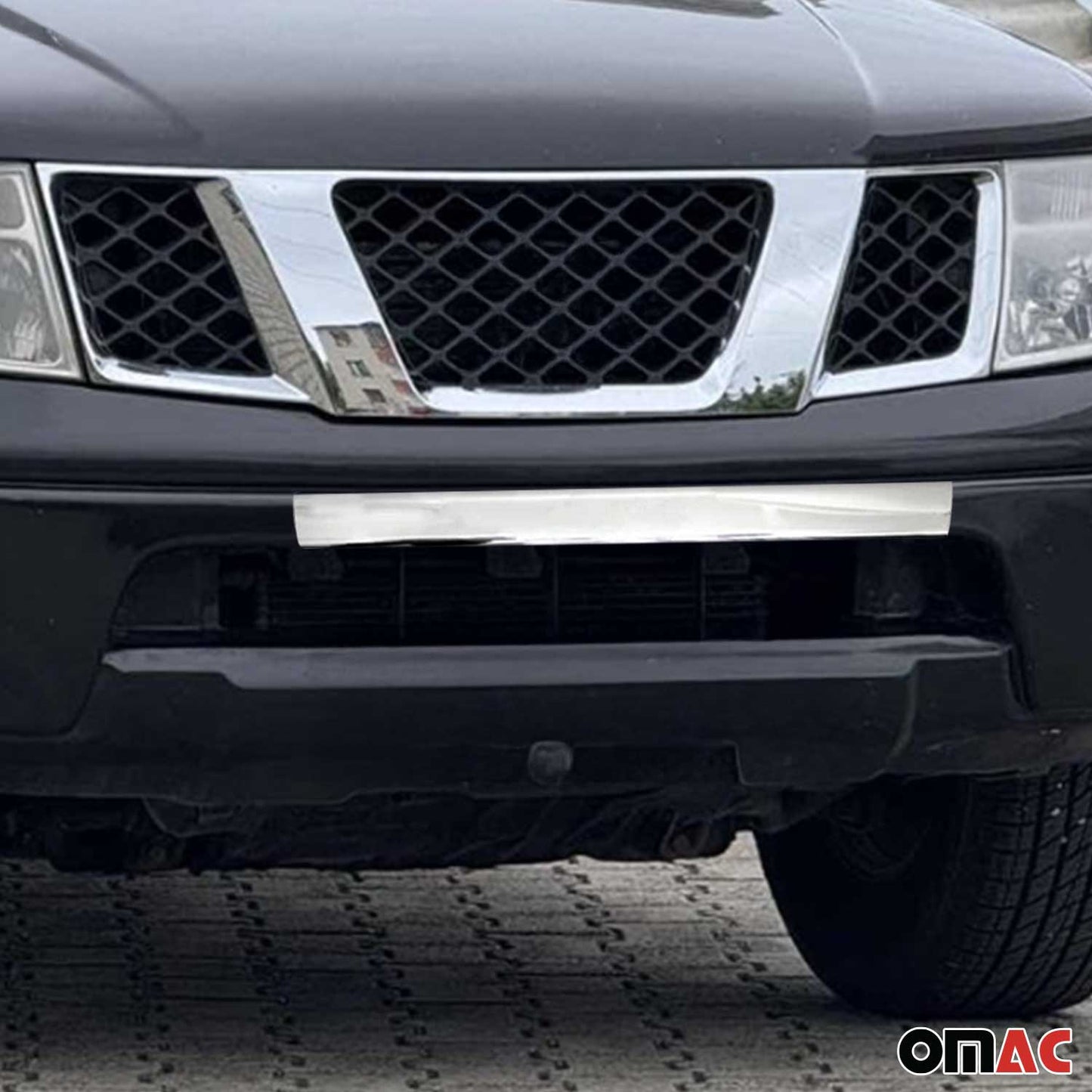 Benzi decorative grilă auto pentru Nissan Navara 2005-2015, oțel inoxidabil, argintiu