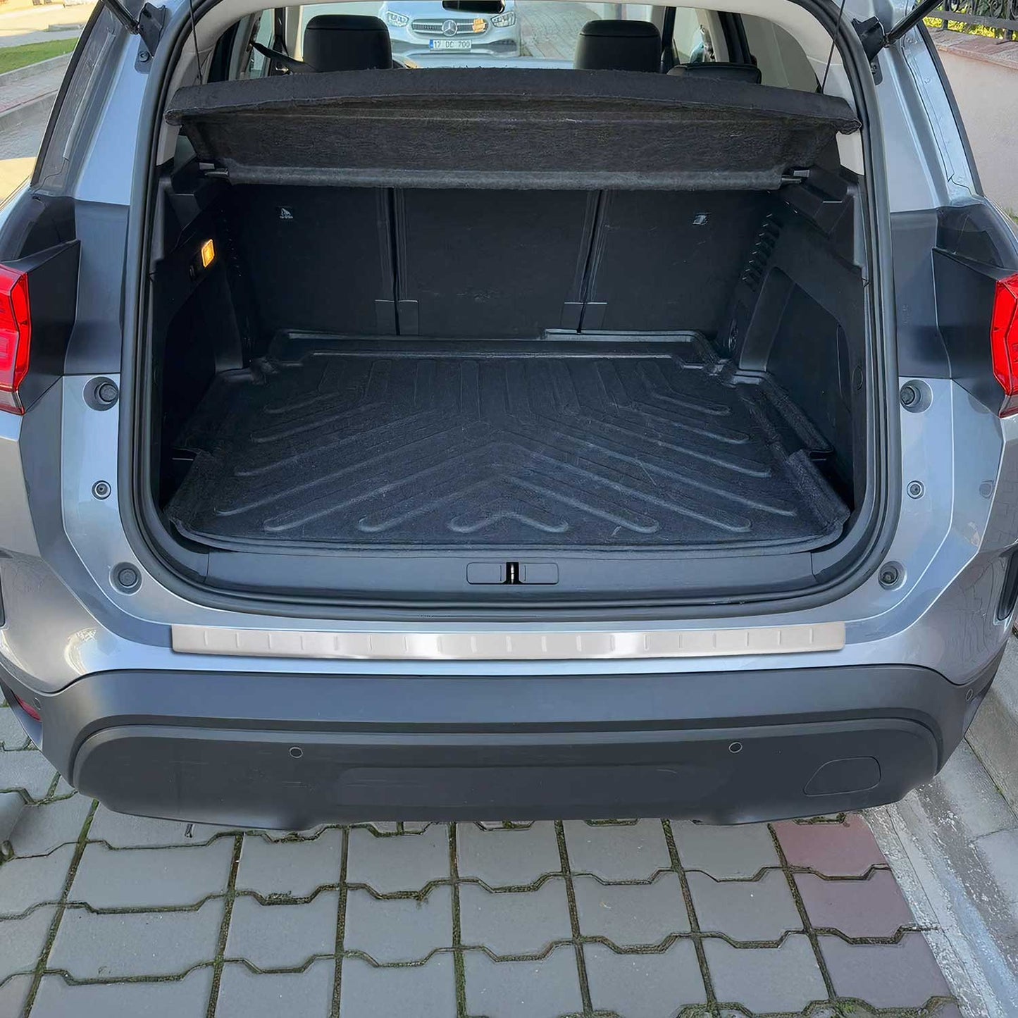 Ladekantenschutz Stoßstange für Citroen C5 Aircross 2018-2025 Gebürstet Chrom