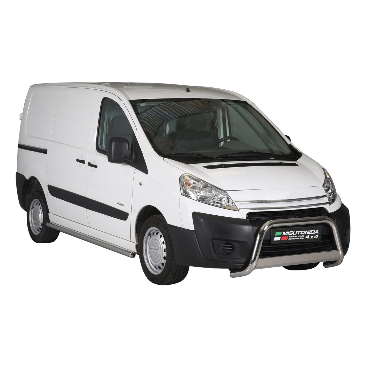 Bară de protecție/buton față pentru Citroen Jumpy 2006-2015 ø63mm oțel argintiu