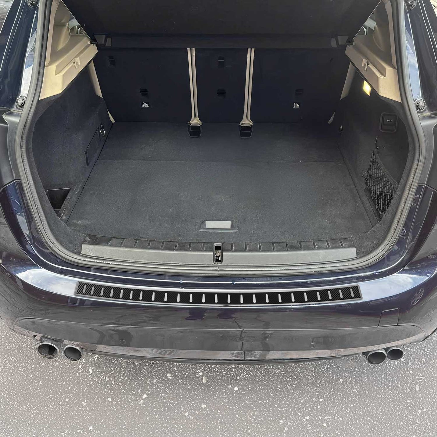 Ladekantenschutz Stoßstange für BMW 2er F45 2014-2021 Edelstahl Kohlefaserfolien