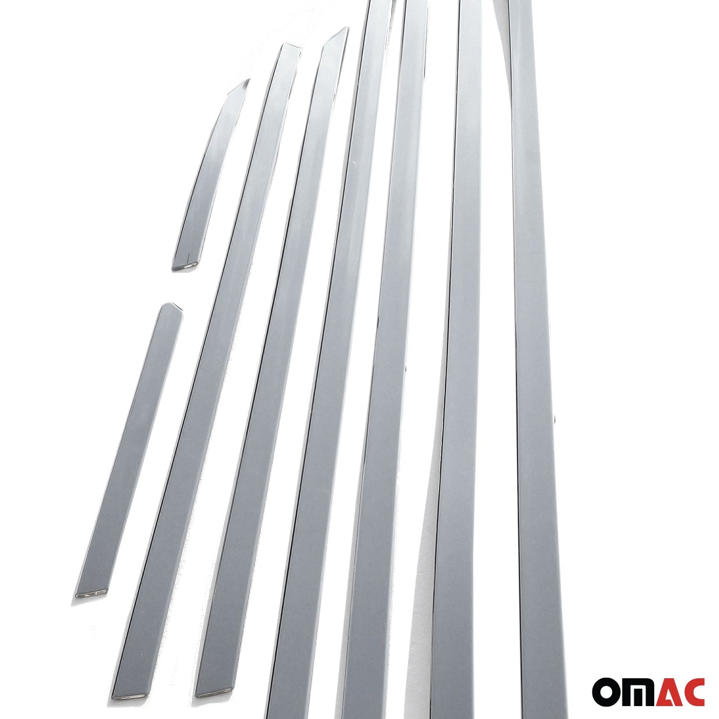 Benzi decorative pentru geamuri pentru Ford Tourneo Custom V362 2013-2023 L1 Chrome, set 8 piese