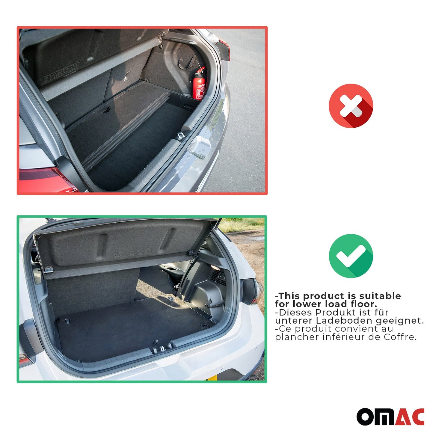 Kofferraumwanne Laderaumwanne für Hyundai i20 2020-2025 Untere Gummi TPE Schwarz