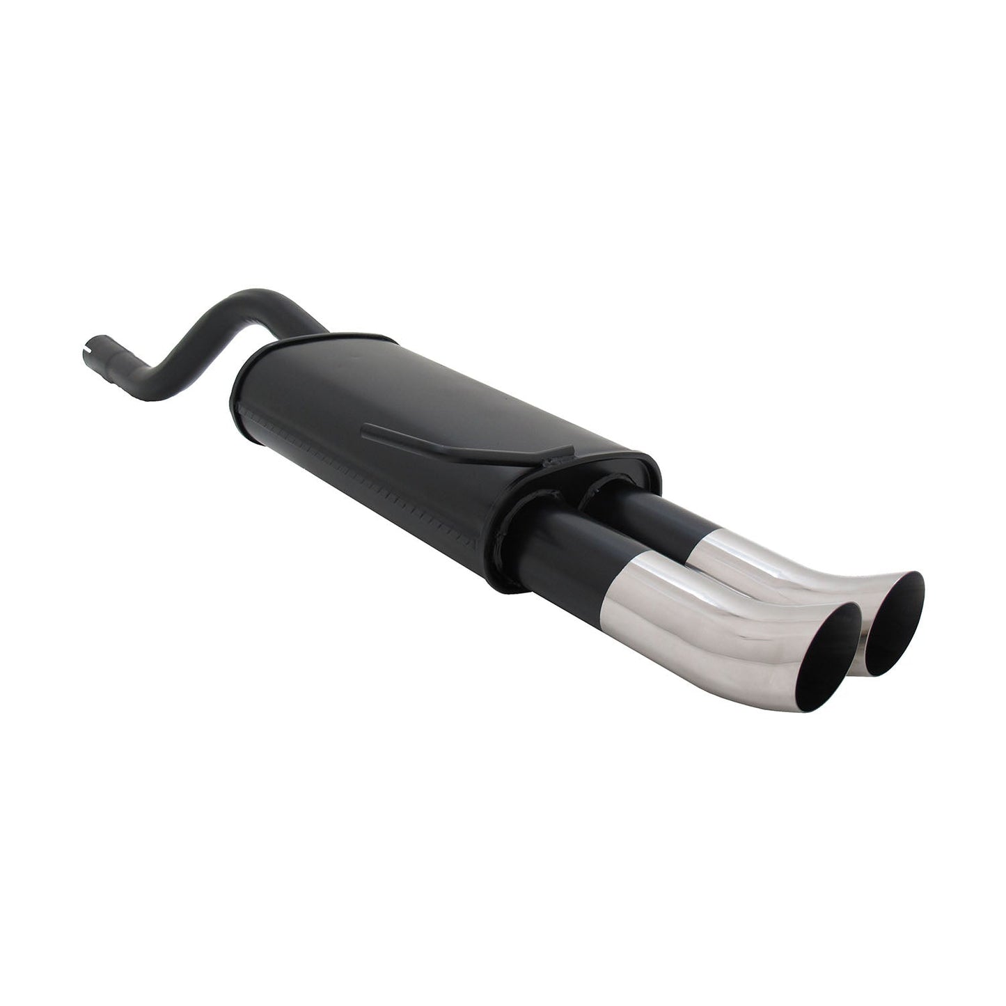 Novus Sportauspuff für Renault Clio 2 2x76mm DTM Endschalldämpfer mit ABE