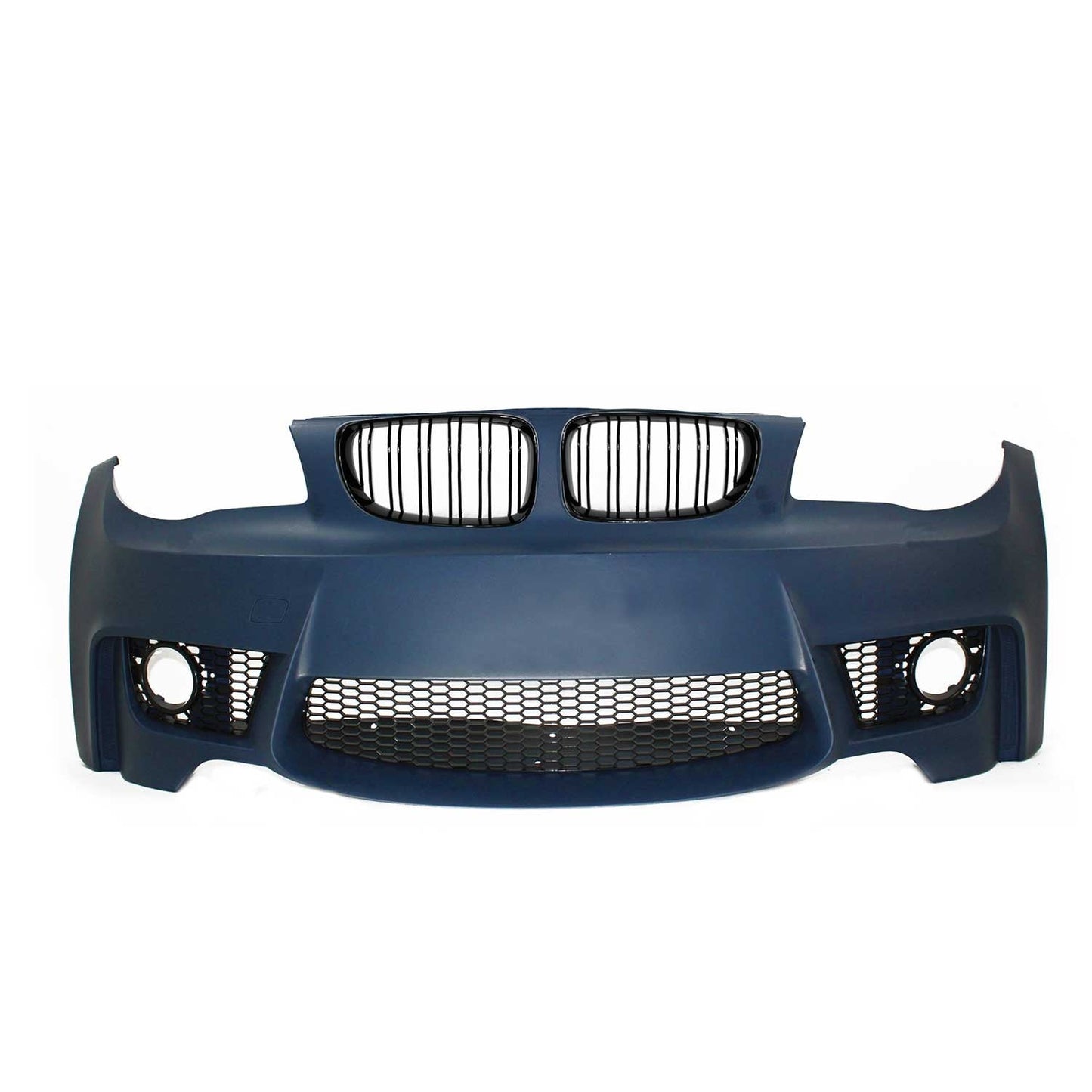JOM Frontstoßstange für BMW E81/E82/E87/E88 2004-2013 Doppelrippen Grill Schwarz
