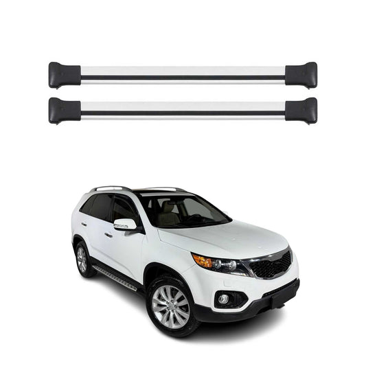 Dachträger Grundtäger für Kia Sorento 2009-2014 75kg Aluminium Silber 2 tlg