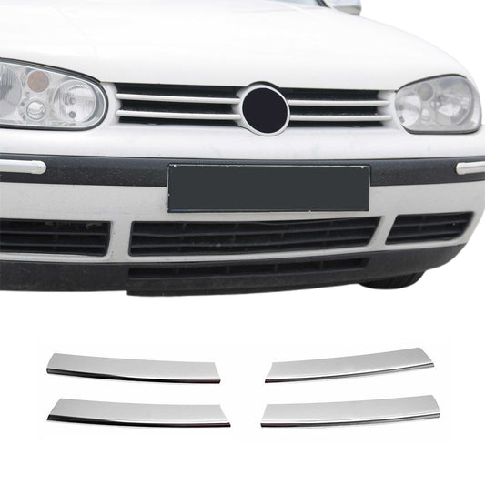 Benzi grilă radiator pentru VW Golf 1997-2003, oțel inoxidabil, argintiu, 4 bucăți