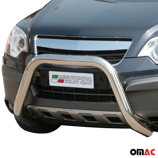 Bară de protecție/buton față pentru Opel Antara 2007-2011, ø76mm, oțel, argintiu, protecție