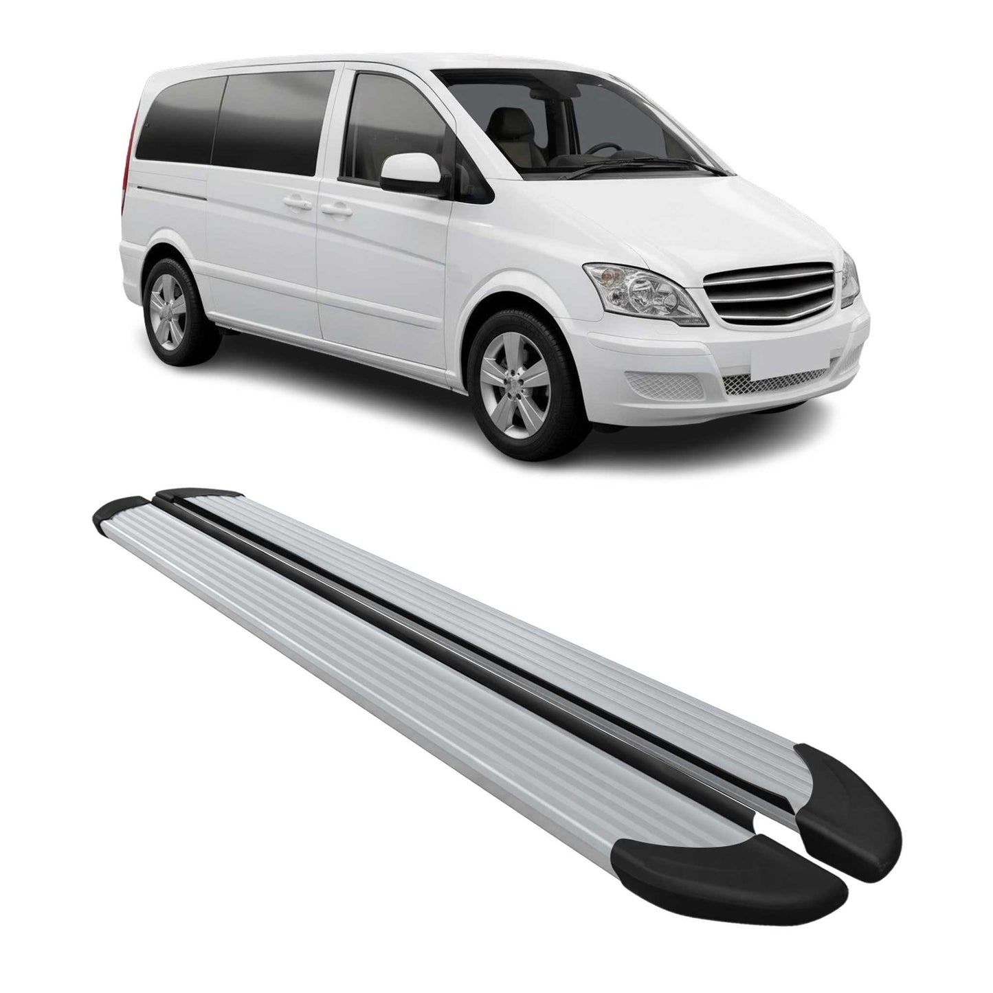 Praguri laterale, praguri, scări pentru Mercedes Vito W639 2003-14 L1 L2 aluminiu