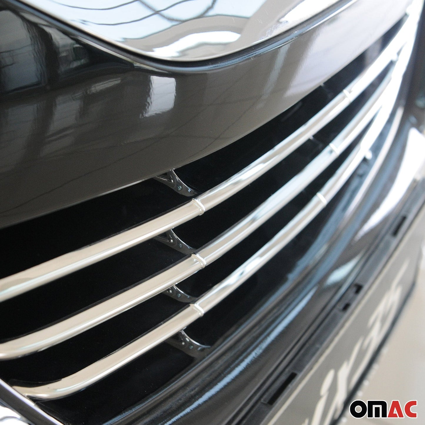 Benzi decorative grilă auto pentru Hyundai ix35 2010-2015, oțel inoxidabil, argintiu, 3 buc.