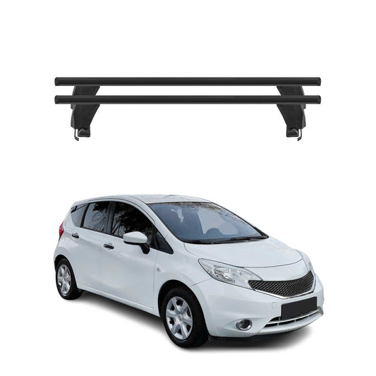 Menabo Dachträger Grundtäger für Nissan Note 2012-2017 50kg Alu Schwarz 2 tlg