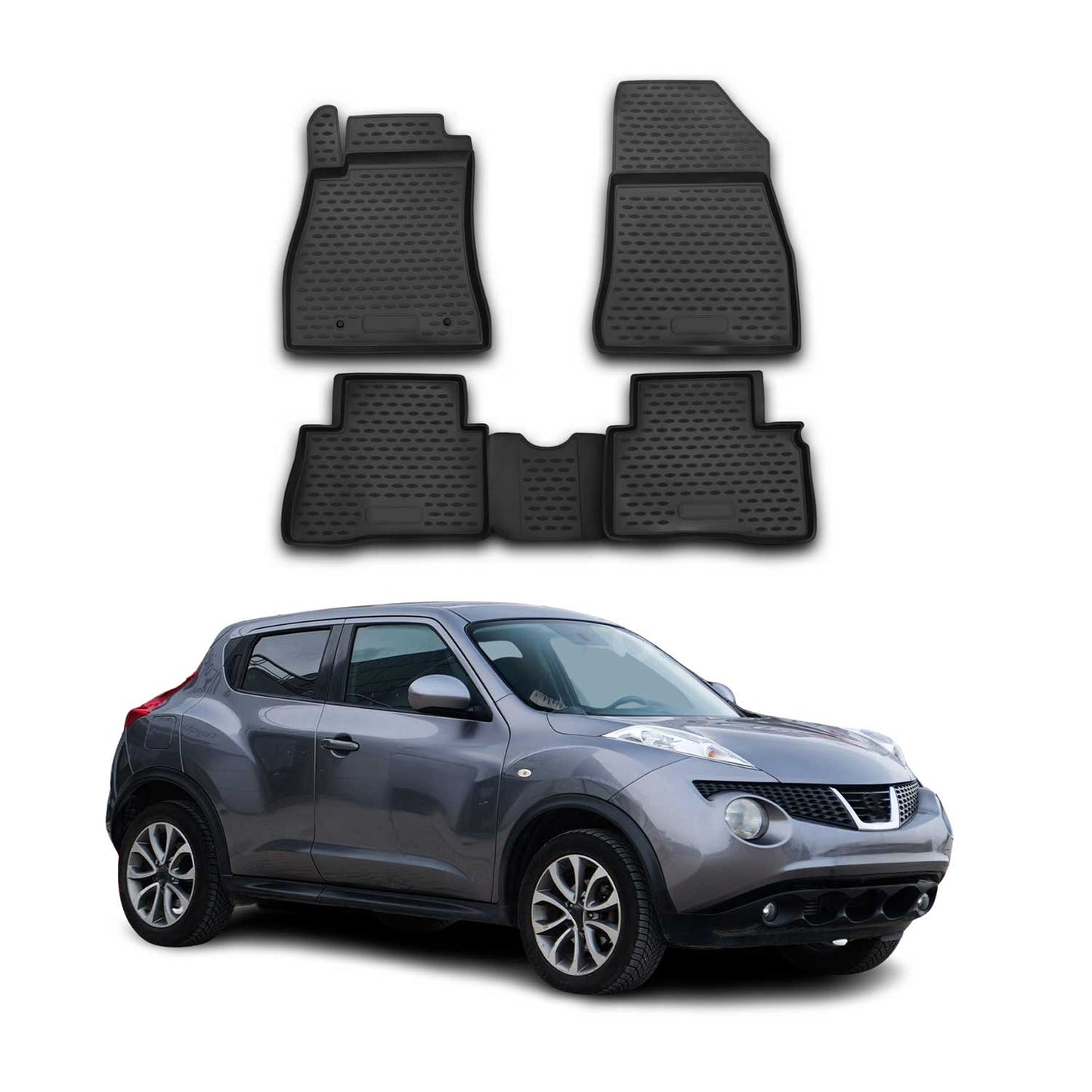2010-2019 Nissan Juke Fußmatten TPE Schwarz 4 tlg