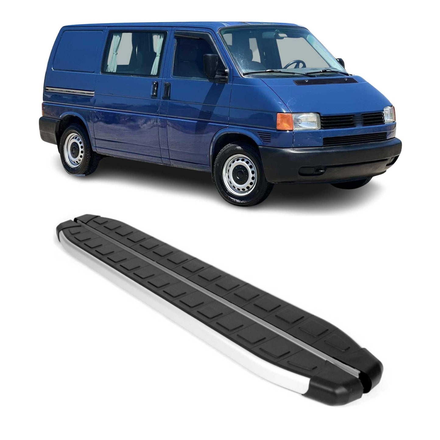 Praguri laterale/scande pentru VW Transporter T4 1990-2003 L1 Ampatament scurt Negru