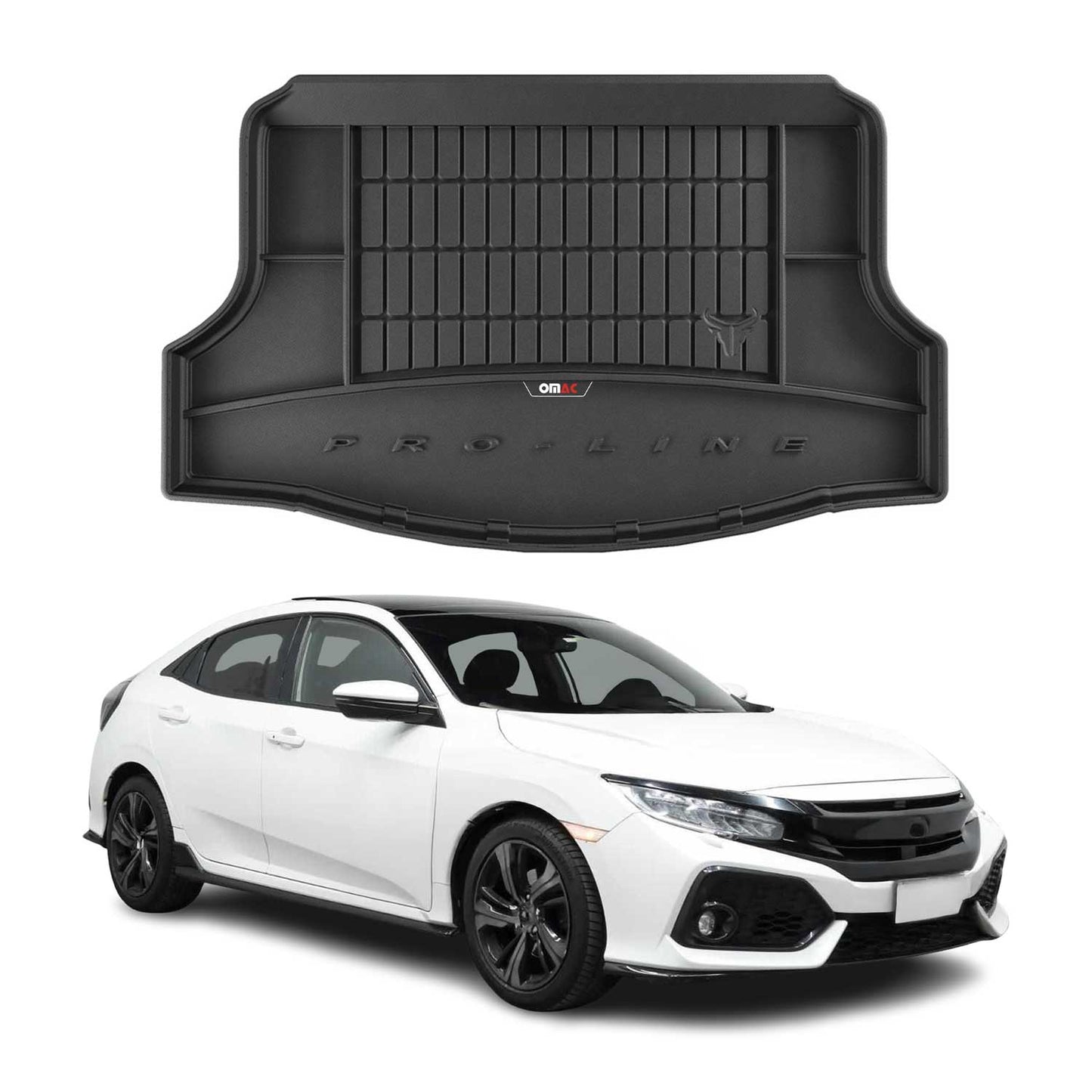OMAC Gummi Kofferraumwanne für Honda Civic X Schrägheck 2017-2025 5tür TPE