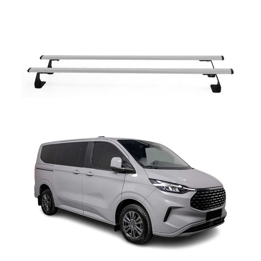 Bară portbagaj de plafon pentru Ford Transit Custom / Tourneo Custom 2023-2025, 75kg, oțel, gri, 2x