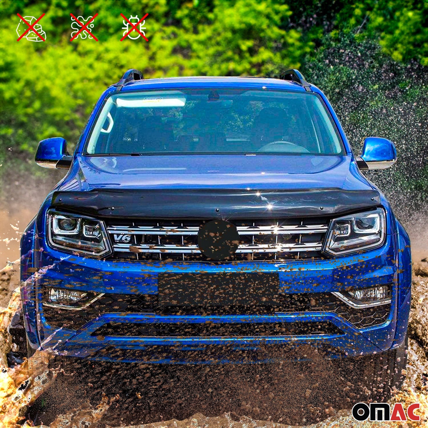 Motorhaube Deflektor Insektenschutz für Chevrolet Silverado 1500 2014-15 Dunkel