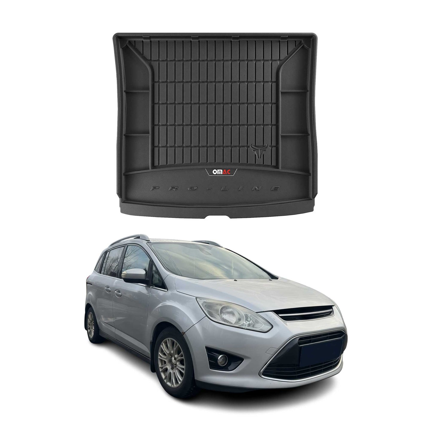 Căptușeală portbagaj din cauciuc OMAC pentru Ford Grand C-Max 2010-2019, TPE