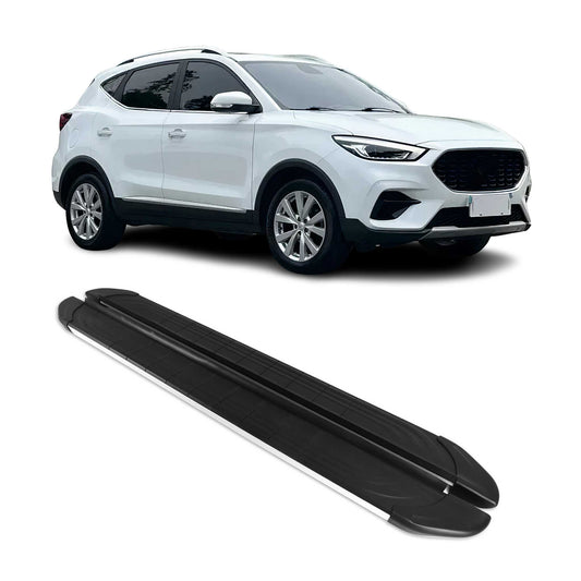 Listwy progowe/progi do MG ZS 2018-2025, aluminium srebrne, 2 sztuki