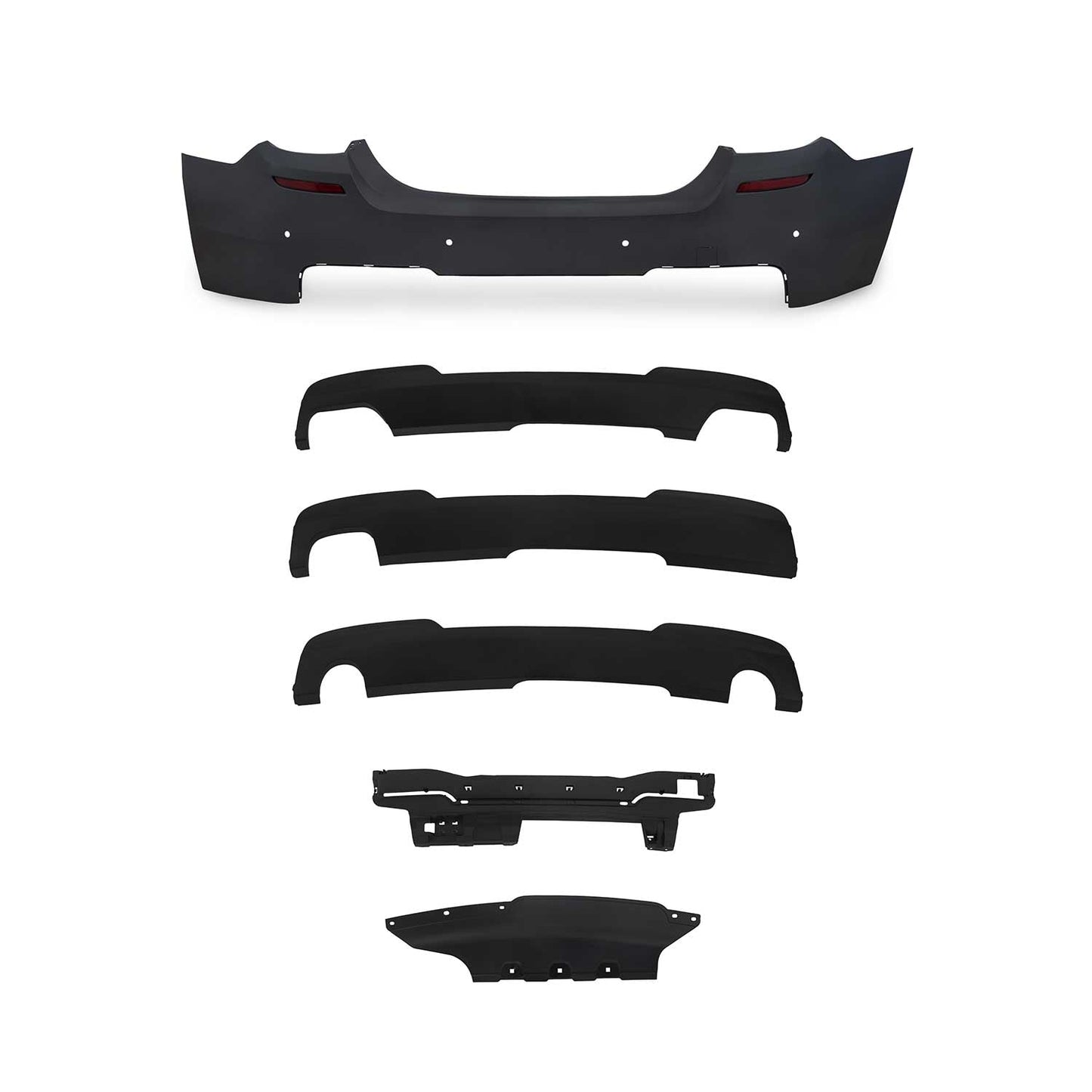 JOM Stoßstangen Kit & Seitenschweller für BMW 5er F10 MT 2010-2013 Schwarz 16tlg