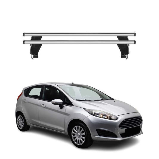 Menabo Dachträger Grundtäger für Ford Fiesta 2013-2017 50kg Alu Silber 2 tlg