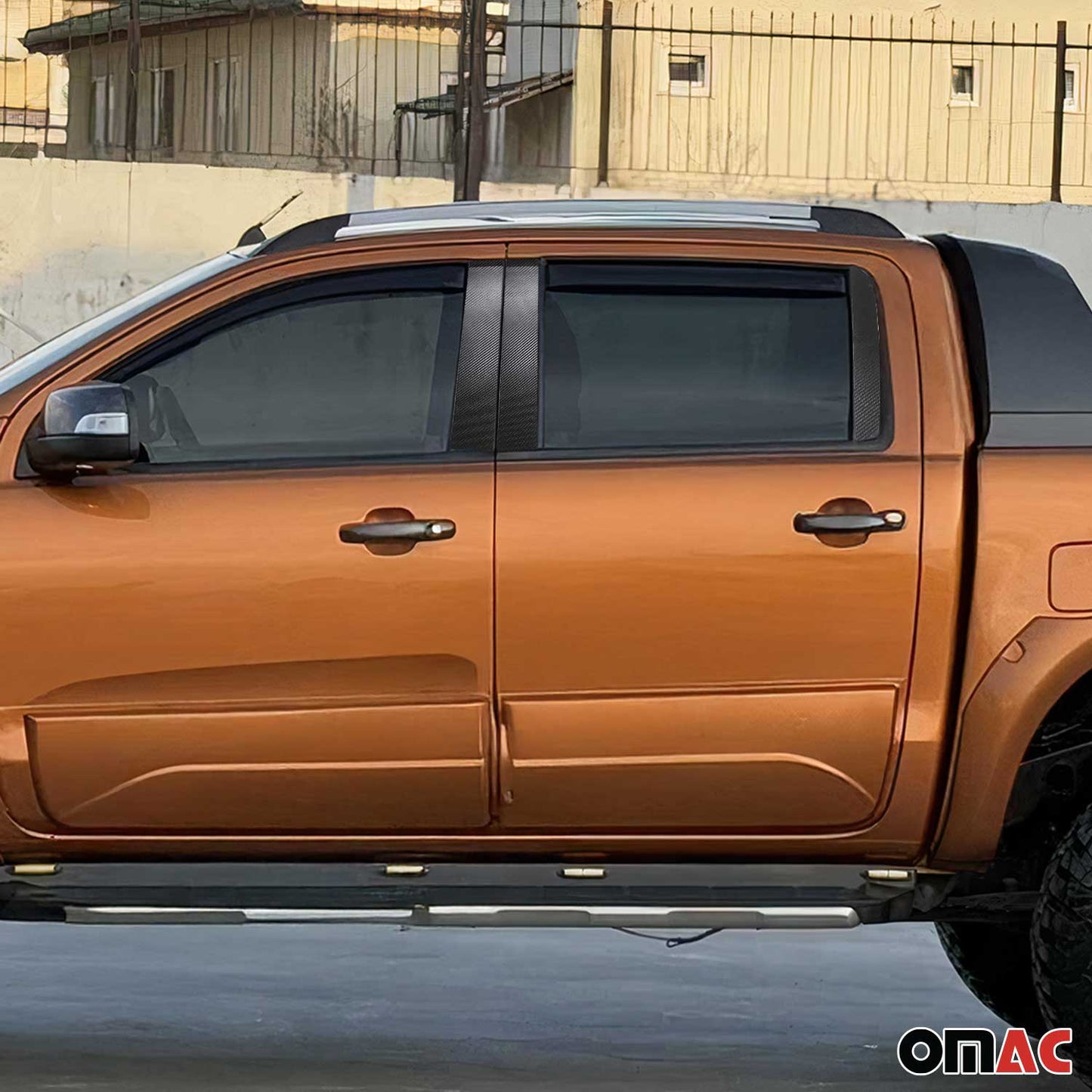 B-Säule Türsäulen Verkleidung für Ford Ranger 2015-2021 Kohlefaserfolien 6x