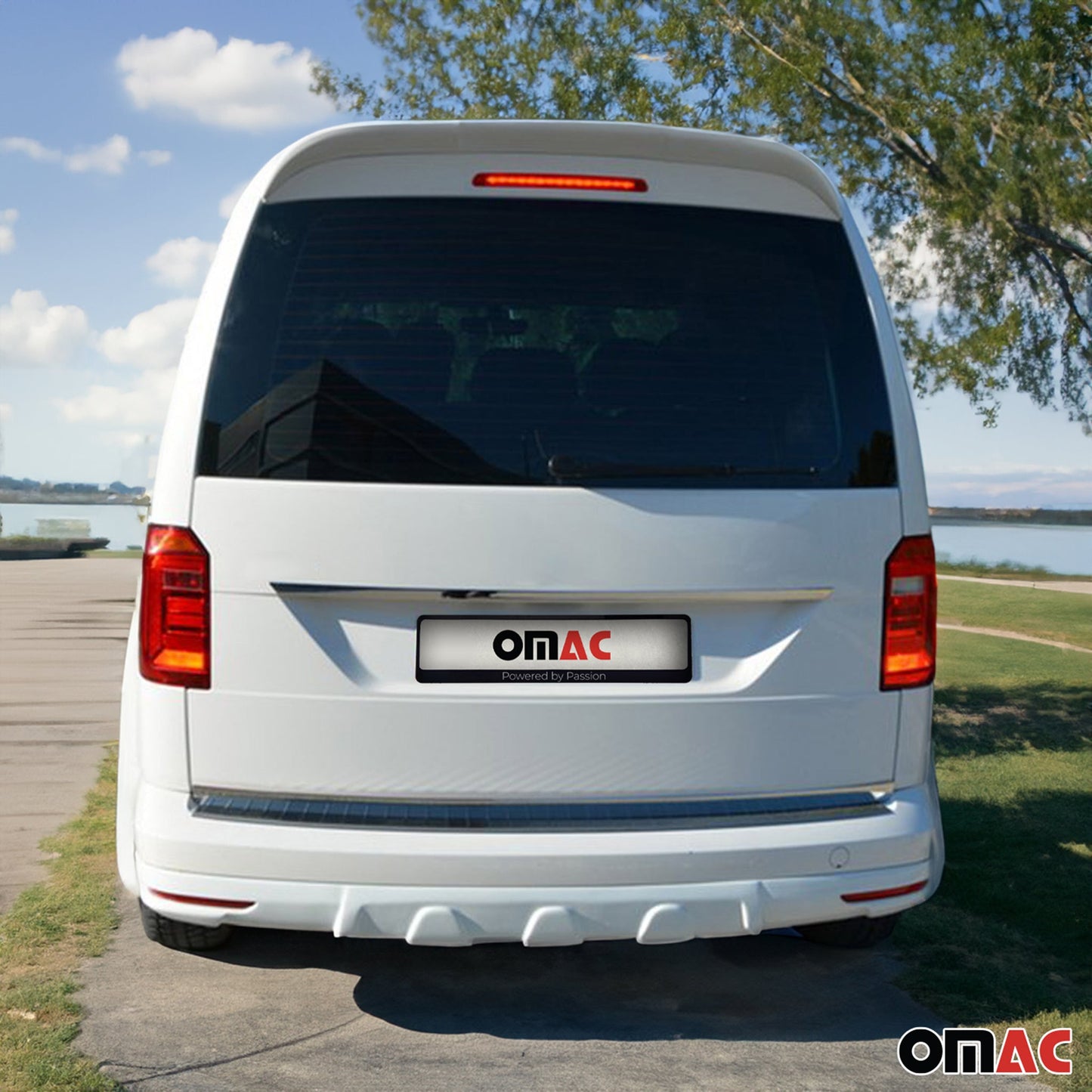 Eleron spate, aripă spate, margine spate pentru VW Caddy 2015-2025, culoare LB9A, ABS alb, 1 bucată