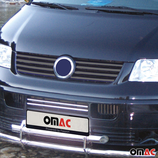 Grilă radiator VW Transporter T5 2003-2009, crom închis, 8 benzi