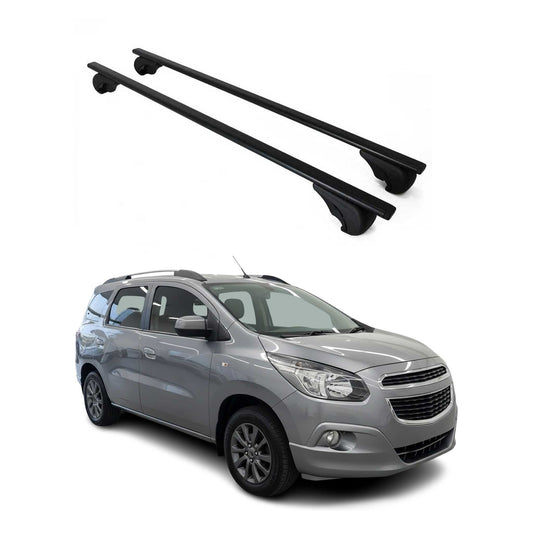 Portbagaj de plafon pentru Chevrolet Spin 2012-2016 75kg, negru metalic, 2 buc.