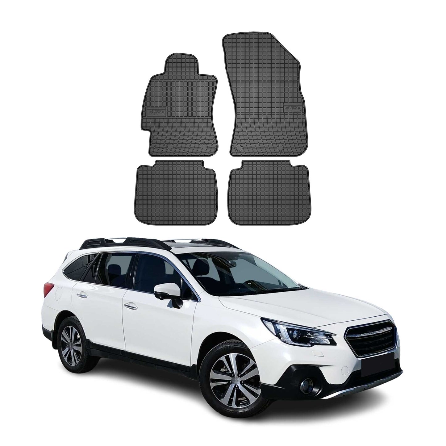 Covorașe de cauciuc Subaru Outback 2014-2019, set de 4 piese, negru