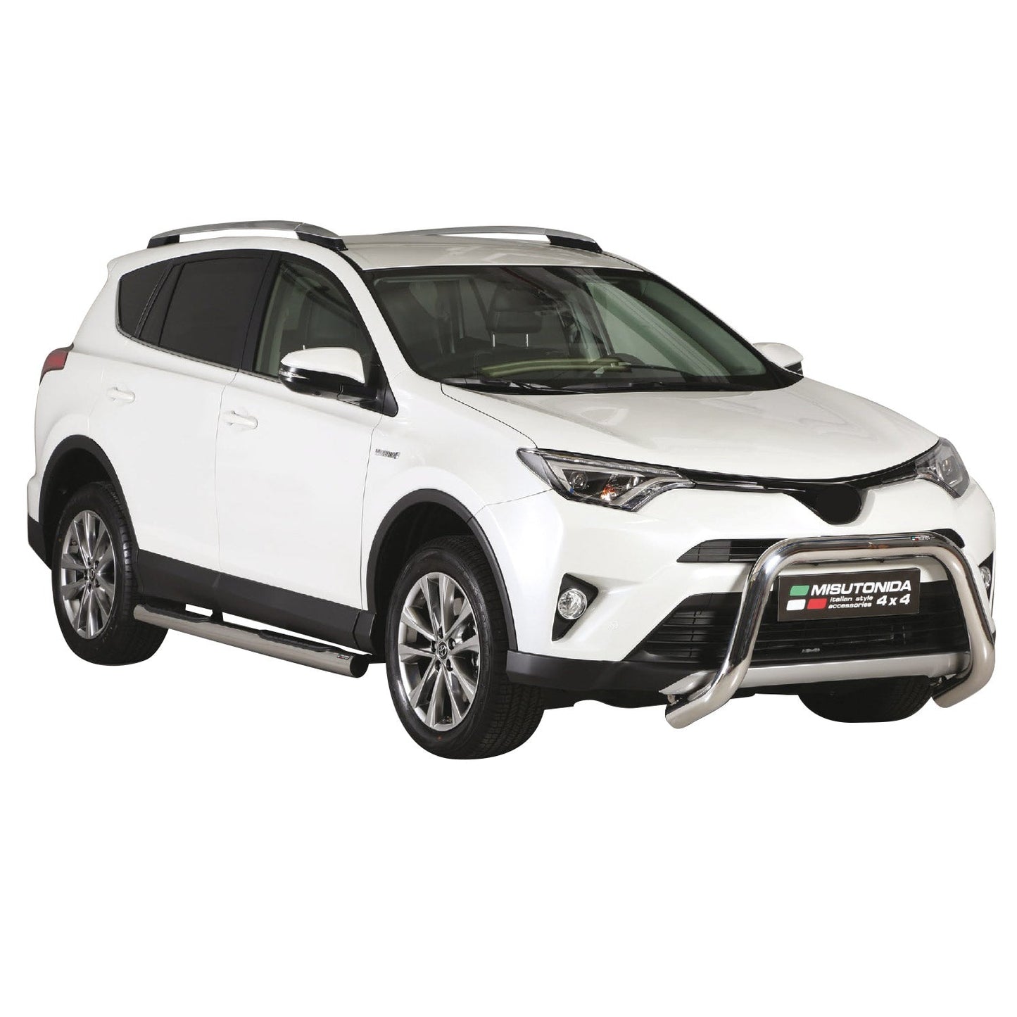 Bară de protecție/buton față pentru Toyota RAV4 Hybrid One 2016-2018 ø76 gri oțel