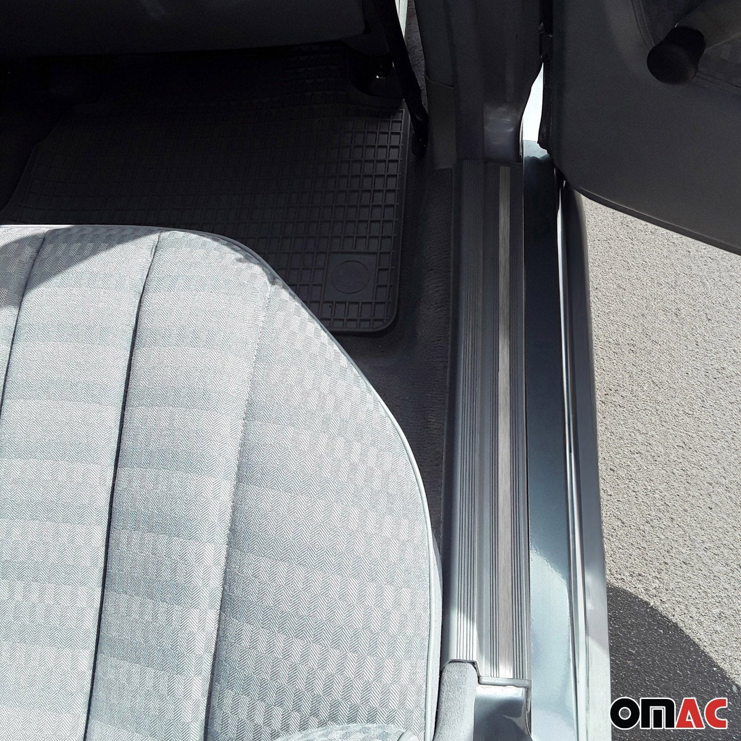 Ornamente prag uși pentru Mercedes Clasa C, crom periat, 8x