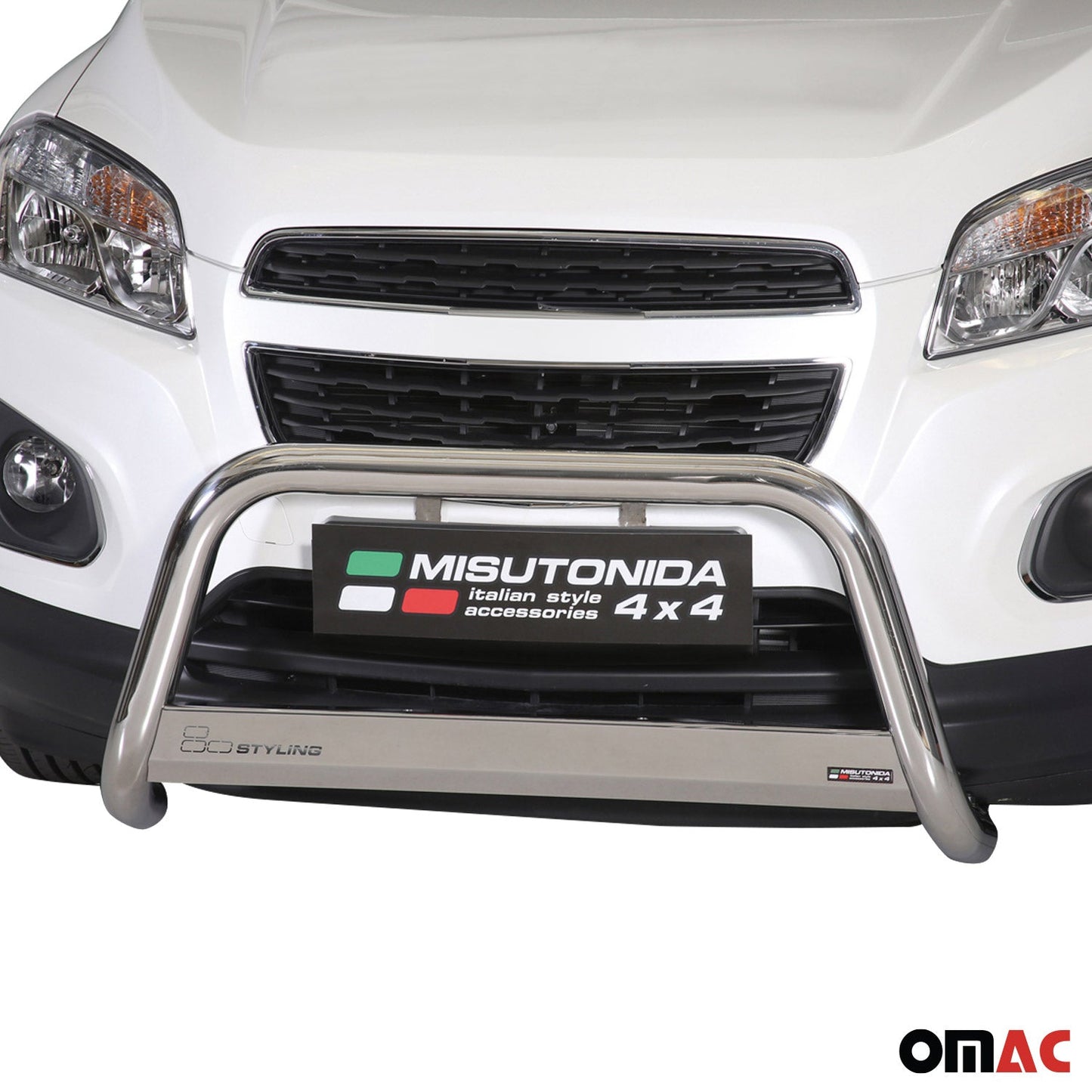 Bară de protecție/buton față pentru Chevrolet Trax 2013-2016, ø63mm, oțel, argintiu