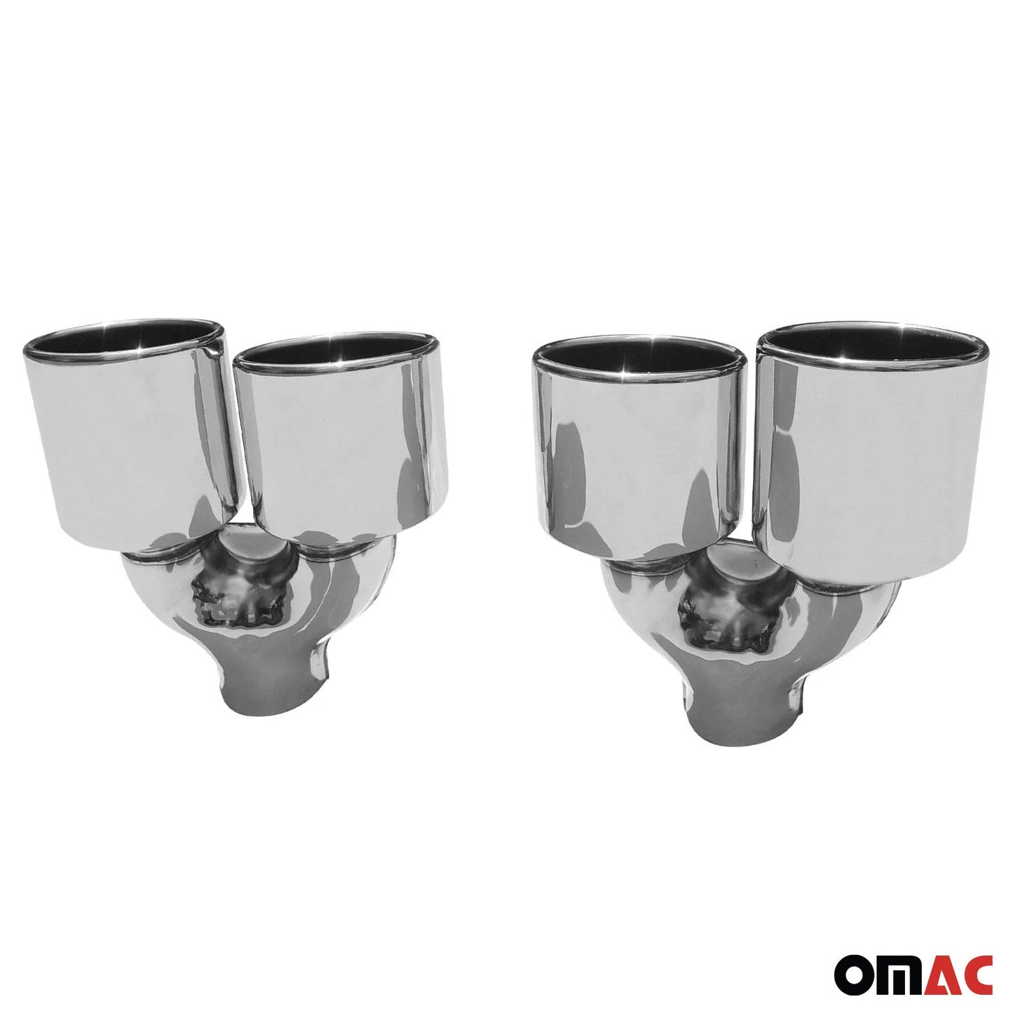 Ornamente de evacuare din oțel inoxidabil cromate pentru Mercedes C Class W204 S204 C204