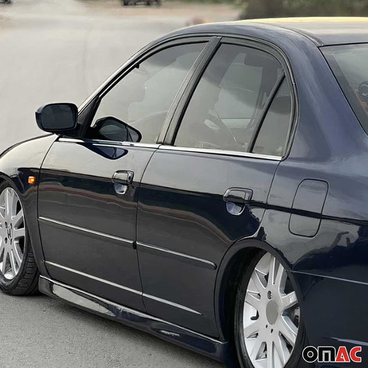 Benzi decorative pentru geamuri Honda Civic 2000-2005, oțel inoxidabil cromat, 4 bucăți