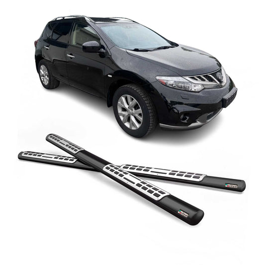 Edelstahl Seitenschweller Schwellerrohre für Nissan Murano 2008-2014 Schwarz