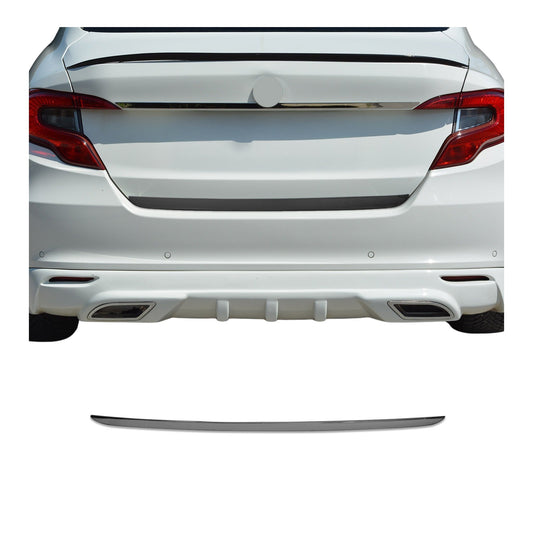 Bandă decorativă portbagaj pentru Fiat Tipo 2015-2025 sedan, oțel inoxidabil, finisaj închis