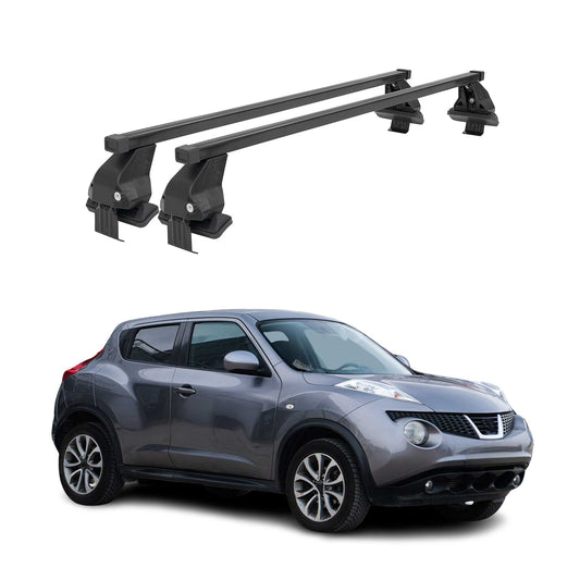 Menabo Dachträger Grundtäger für Nissan Juke 2010-2019 50kg Stahl Schwarz 2 tlg