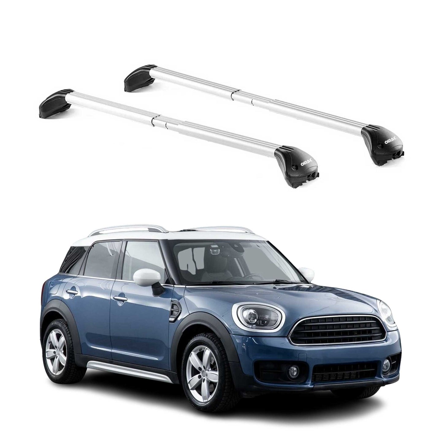 Bagażnik dachowy do Mini Countryman F60 2017-2023 5-drzwiowy 100 kg aluminiowy srebrny 2x ABE