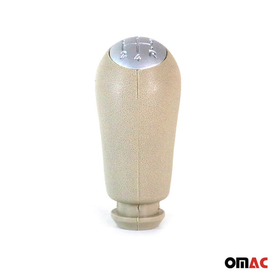 Manetă schimbător de viteze pentru Renault Fluence 2010-2025 cu 5 trepte, piele ecologică, bej