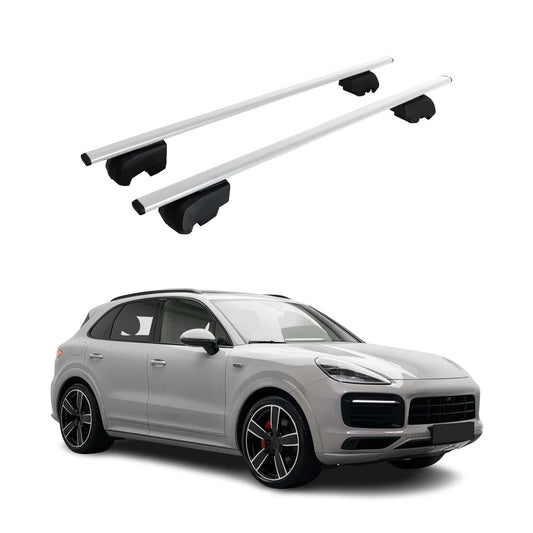 Portbagaj de plafon pentru Porsche Cayenne 2018-2025 75kg metal argintiu 2 buc