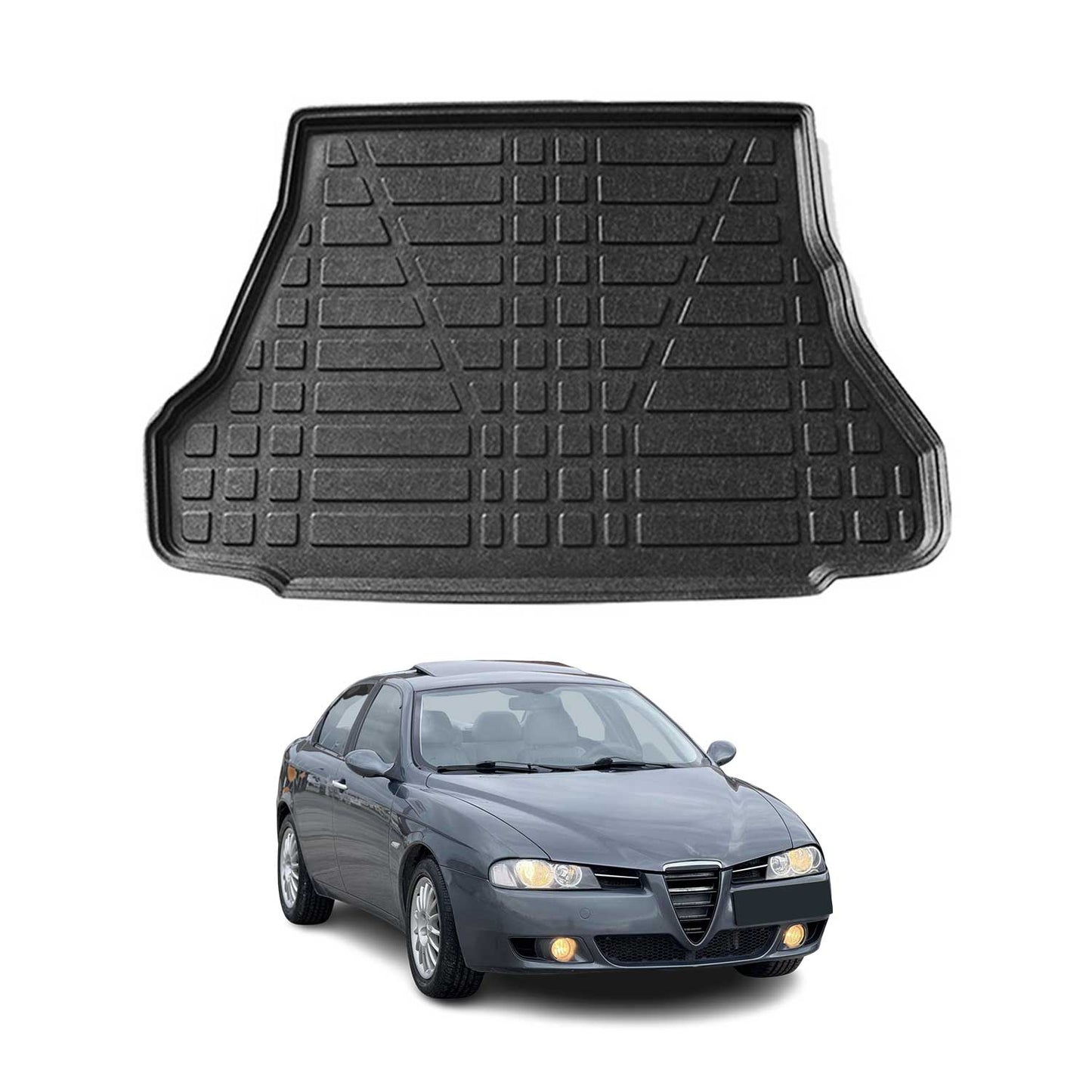 Kofferraumwanne Laderaumwanne für Alfa Romeo 156 1997-2005 Stufenheck Gummi TPE