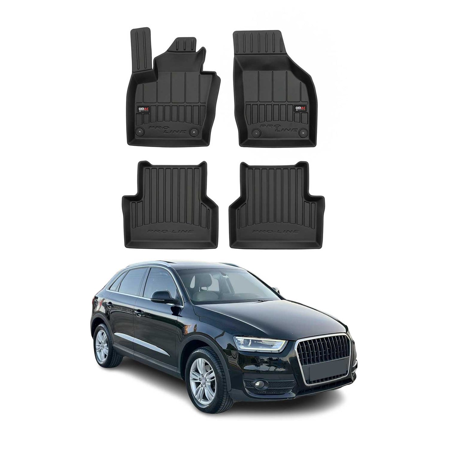 2011-2018 Audi Q3 8U Fußmatten TPE Schwarz 4 tlg