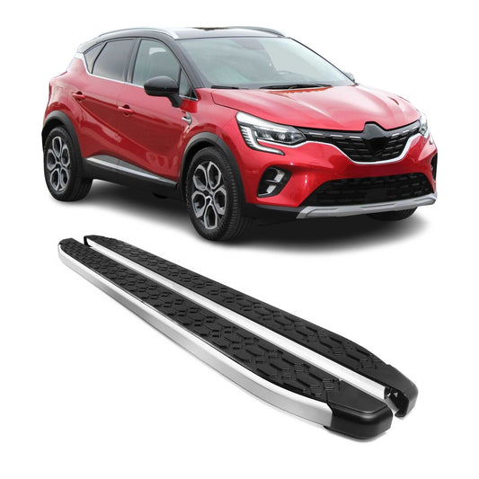 Trittbretter Seitenschweller Schweller für Renault Captur 2020-2025 Schwarz 2x