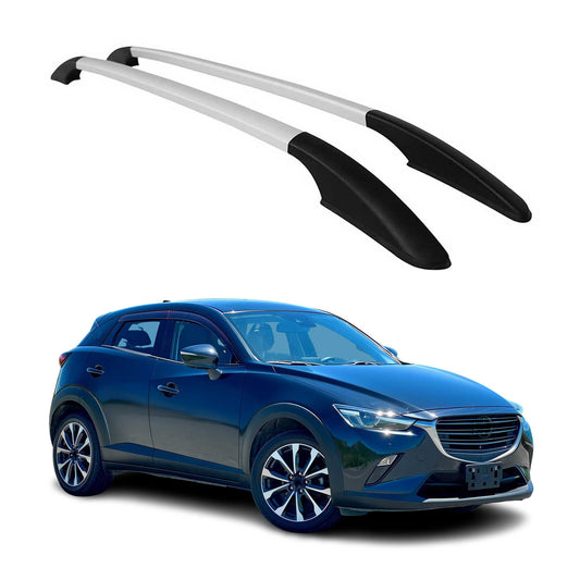 Aluminium Dachreling Relingträger für Mazda CX-3 2015-2025 Silber 2x